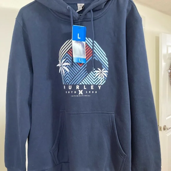 Hurley Men's Navy Hoodie NWTS - Picture 3 of 9